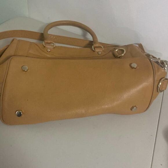 Rebecca Minkoff Womens Tan Leather Zipper Crossbody Satchel Handbag Size OS - Picture 3 of 9